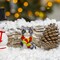 Ornativity Christmas Mini Cat Ornament - Furry Grey Kitten with Scarf Holiday Tree Hanging Decoration